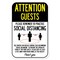 Signmission Public Safety Sign-Attention Guests Practice Social Distancing, Heavy-Gauge, 12" H, A-1218-25395 A-1218-25395 - alternate 1